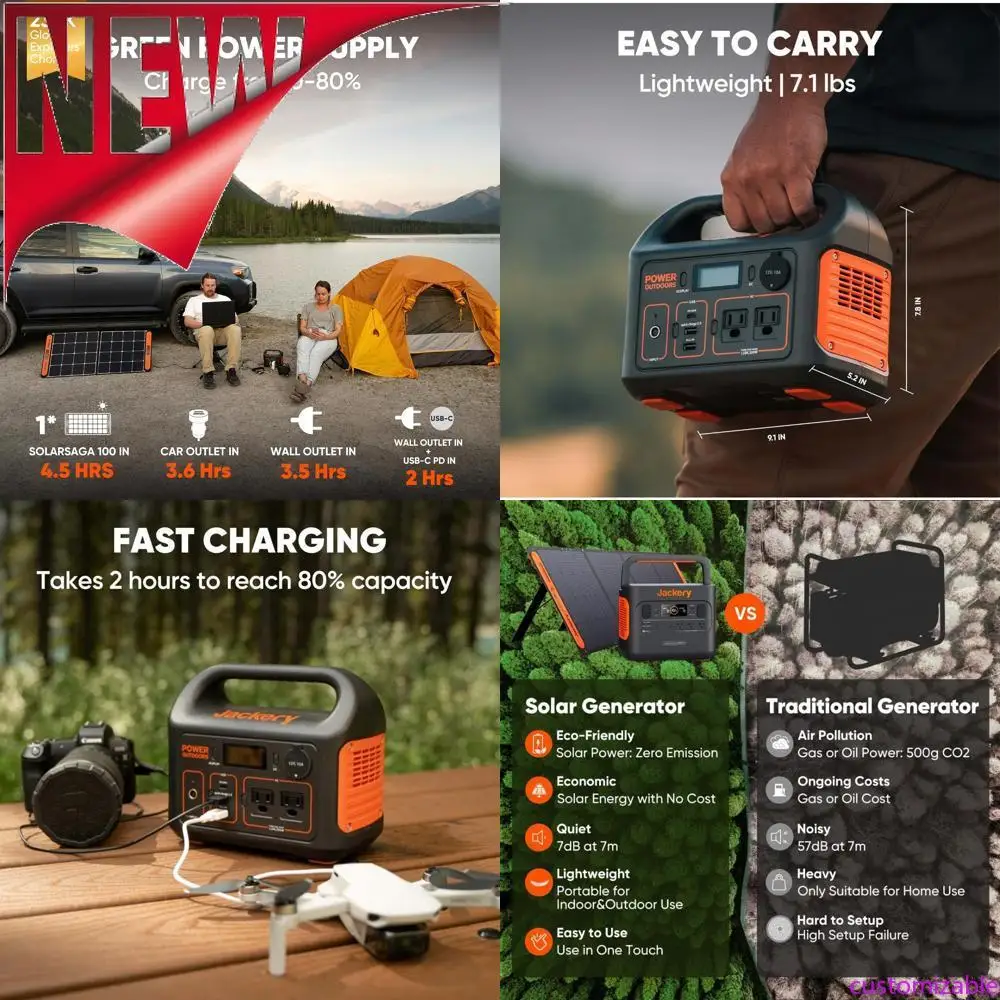 Jackery Explorer 300: محطة طاقة محمولة بقدرة 293 وات في الساعة للمغامرات الخارجية والتخييم والسفر #1