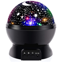 Kids Gift Lamp Starry Sky Projector Night Light Rotating Galaxy Planetarium Children Bedroom Star Night Lights LED Moon Lamp