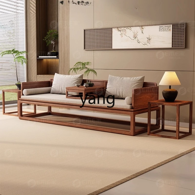 

YHM solid wood sofa bed dual-purpose combination light luxury retro style
