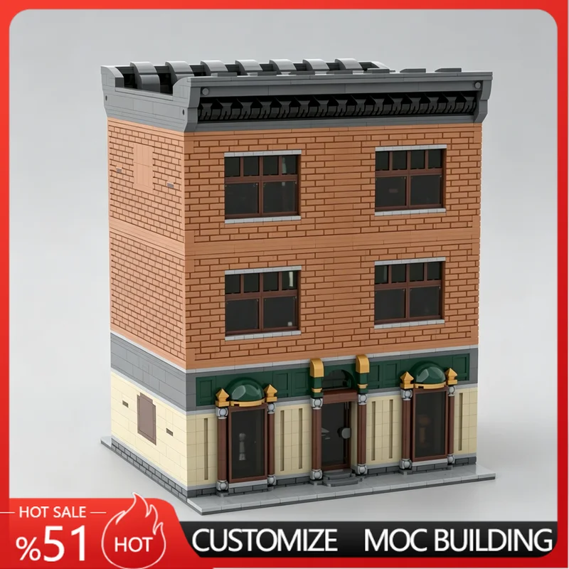 NEW 3763Parts City Street Pool Game Hall Modular MOC Model Custom Building Blocks Architecture DIY Assembly Toy Birthday Gifts