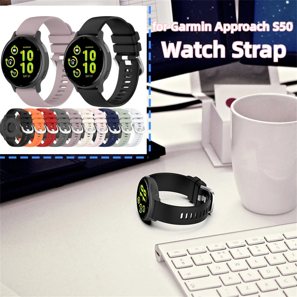 Garmin Approach S50 20MM 실리콘 시계 밴드 스트랩 액세서리용