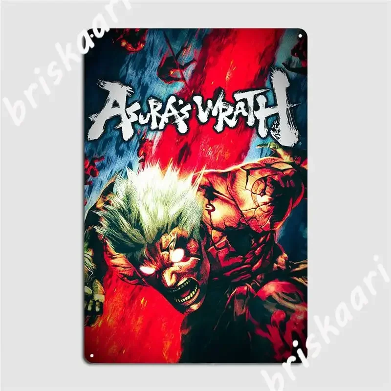 Asuras Wrath Poster Metal Plaque Cinema Living Room Customize Cinema Garage Decoration Tin Sign Poster