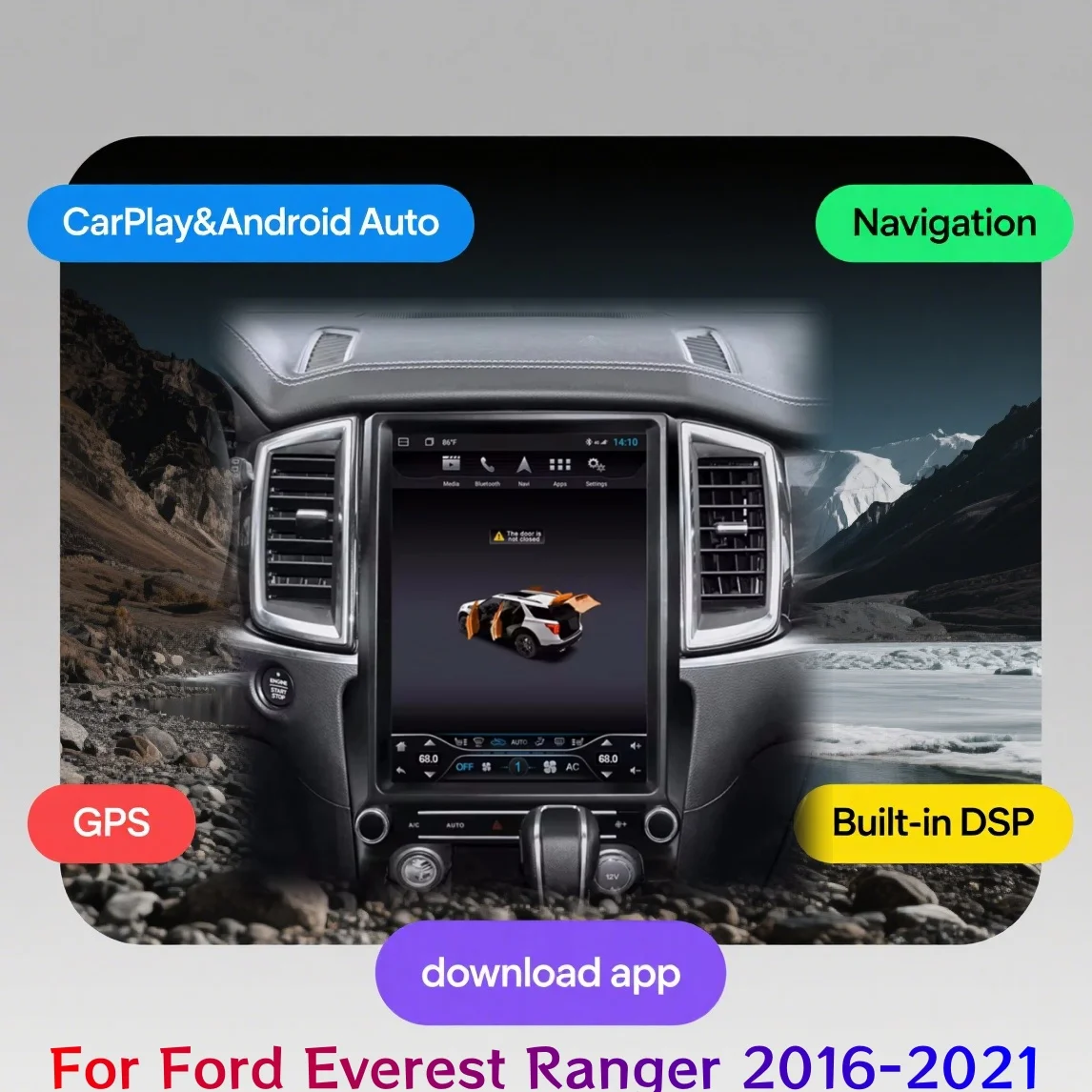 

Android14 навигационный стерео для Ford Ranger Everest 2016-2021 автомобильный радиоприемник Carplay GPS Navi мультимедийный плеер головное устройство стерео