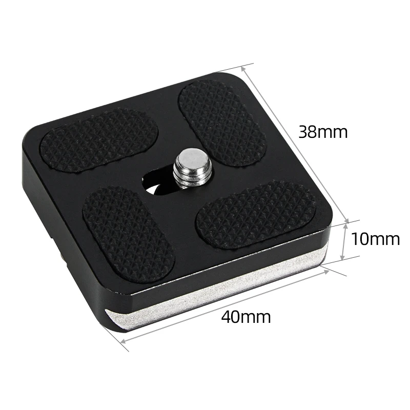 38MM Universal Aluminum Alloy Quick Release Plate Tripod Mount Adapter with 1/4 Screw for Benro Arca Swiss Ball Head and Camera