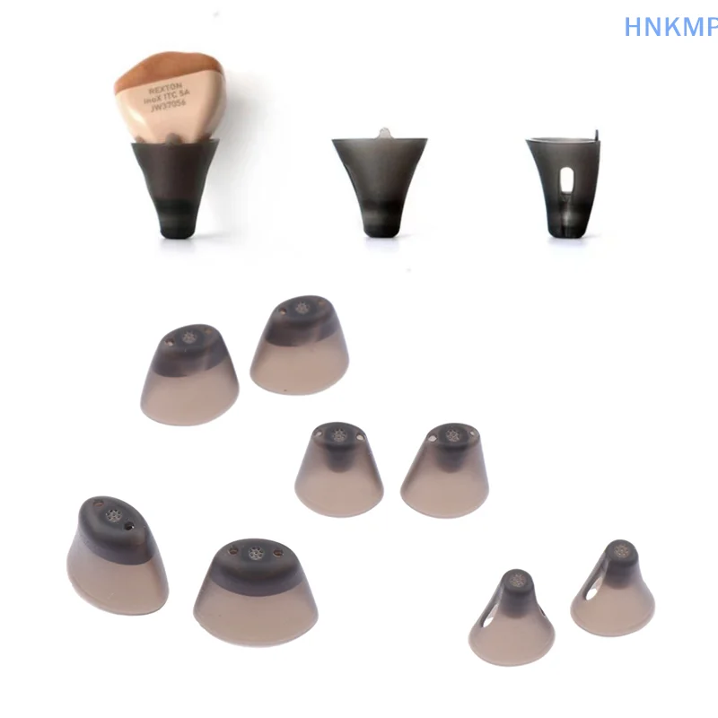 1Pair Silicone Earplug Hearing Aid Ear Tips Soft Replacement Earplugs In-Ear Hearing Aid Domes Ear Plugs Black XS/S/M/L