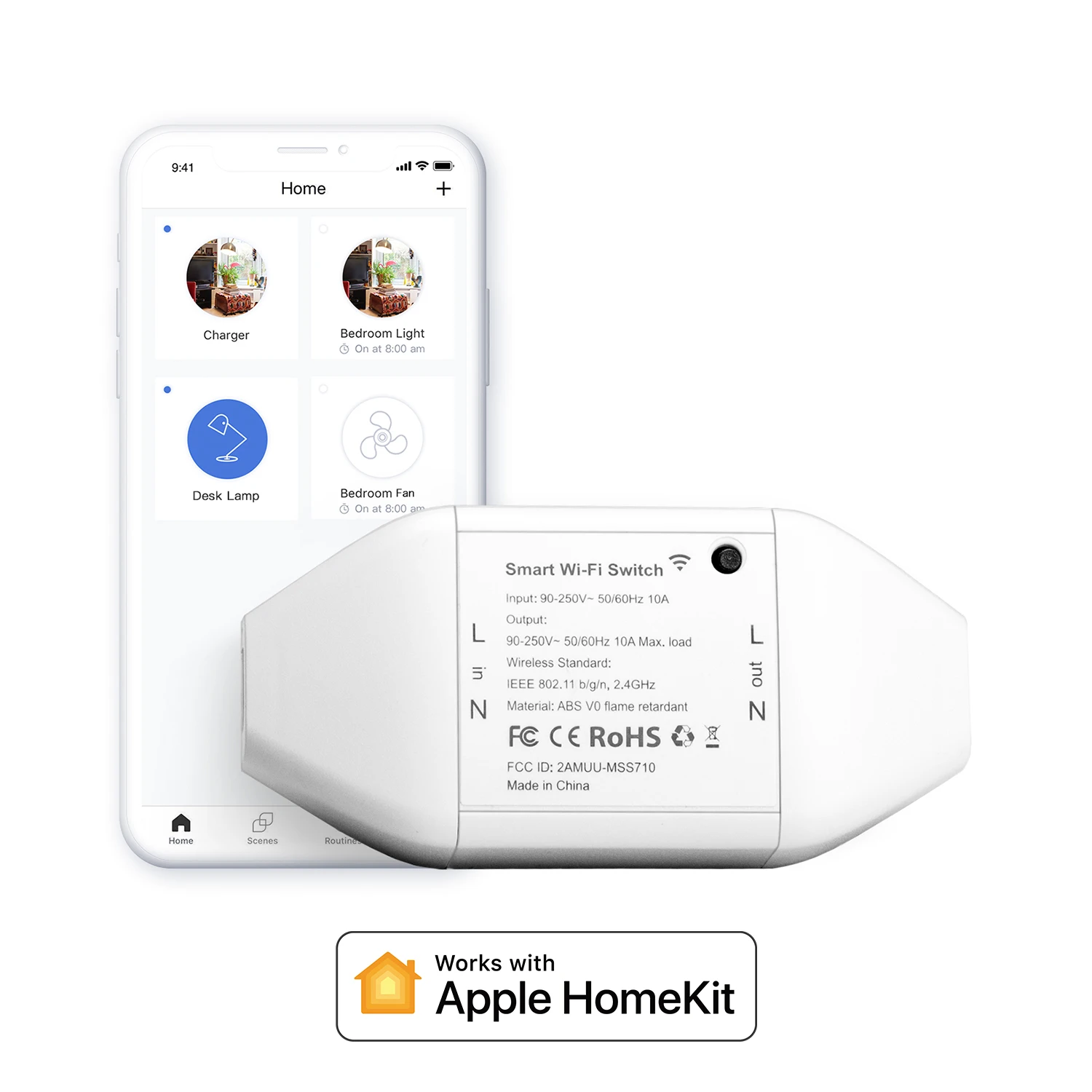 Meross HomeKit DIY Smart Switch، WiFi Remote Controller Wireless Switch، 2-4 Pack، Support Siri، Alexa، Google Assistant