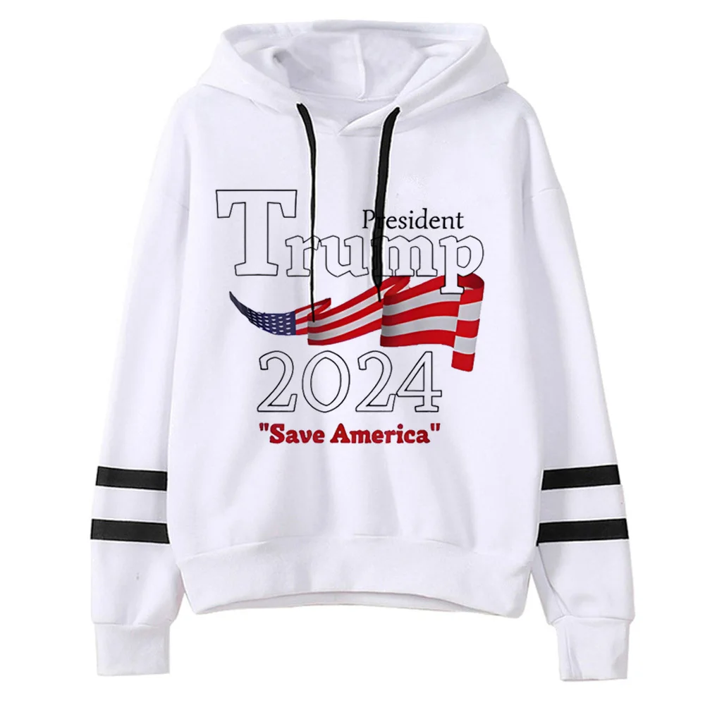 Donald Trump hoodie anime modern style elegant anime sweater youthful winter female tracksuits manga pattern patterned harajuku