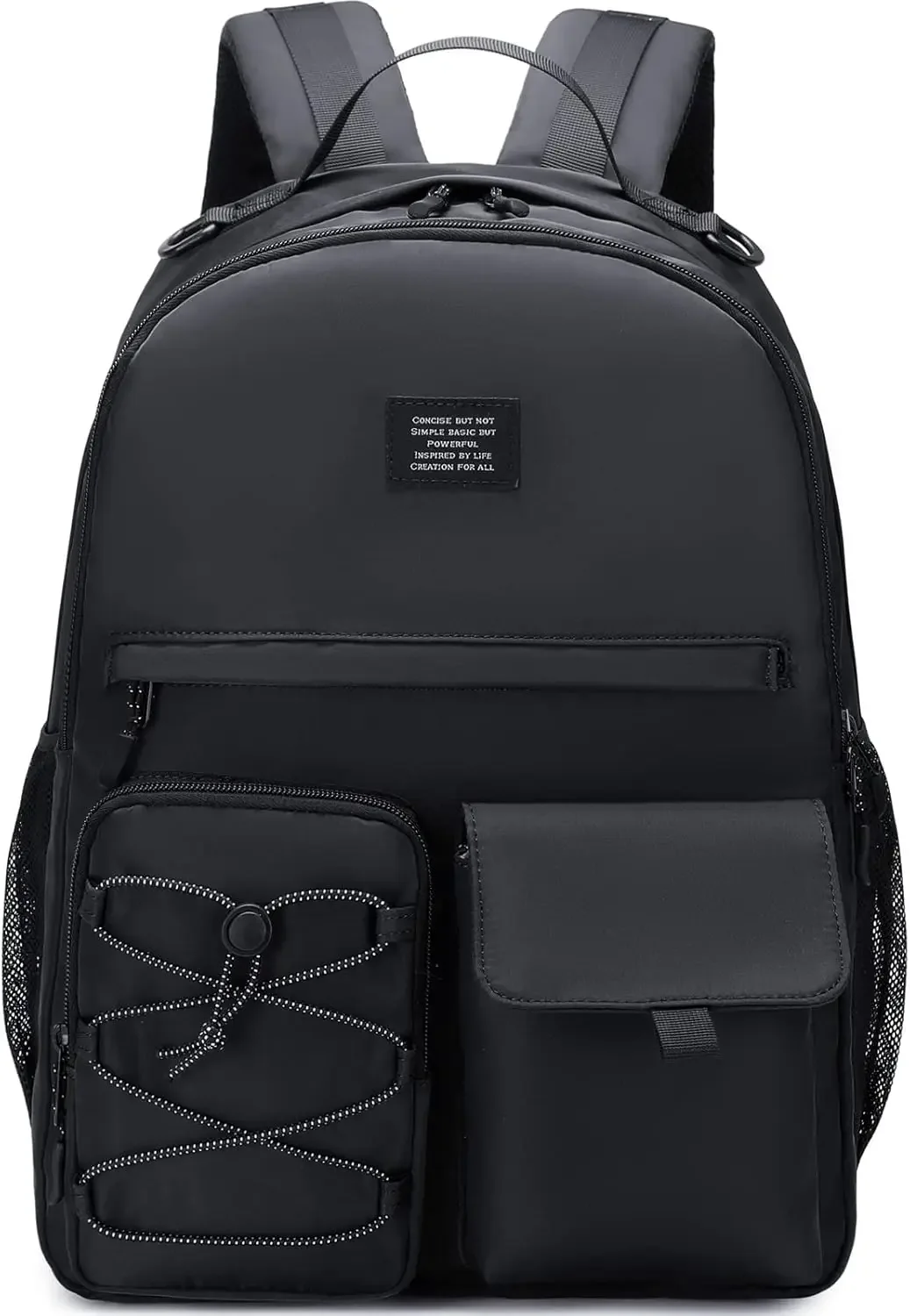 Модный рюкзак Lohol с карманом для защиты от кражи, водонепроницаемый дорожный рюкзак для девочек-подростков и мальчиков (черный)