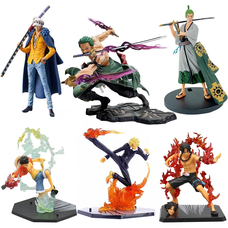 Figuras de juguete de una pieza de 10CM, Anime GK Roronoa Zoro, colección de acción de PVC sa-máximo de tres hojas, modelo de muñecas, regalos para niños