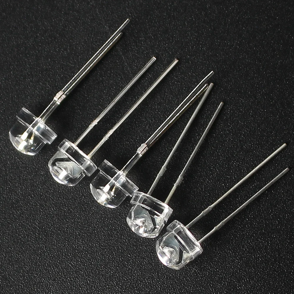 100PCS 5mm LED Super Bright Light Emitting Diode Assorted Kit F5 Straw Hat LED Diodes 5 colors*20pcs=100pcs