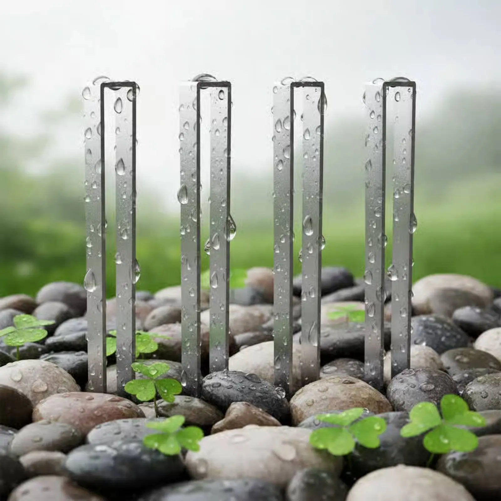 

4 Pieces Garden Arch Anchor Easy to Install Tent Peg U Hook Fence Stake Fastening Hardware Reusable