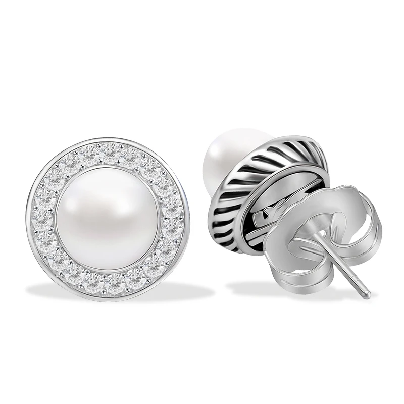

Vintage Women Brand Jewelry High Quality CableTwisted Luxury Pearl Earring Fashion