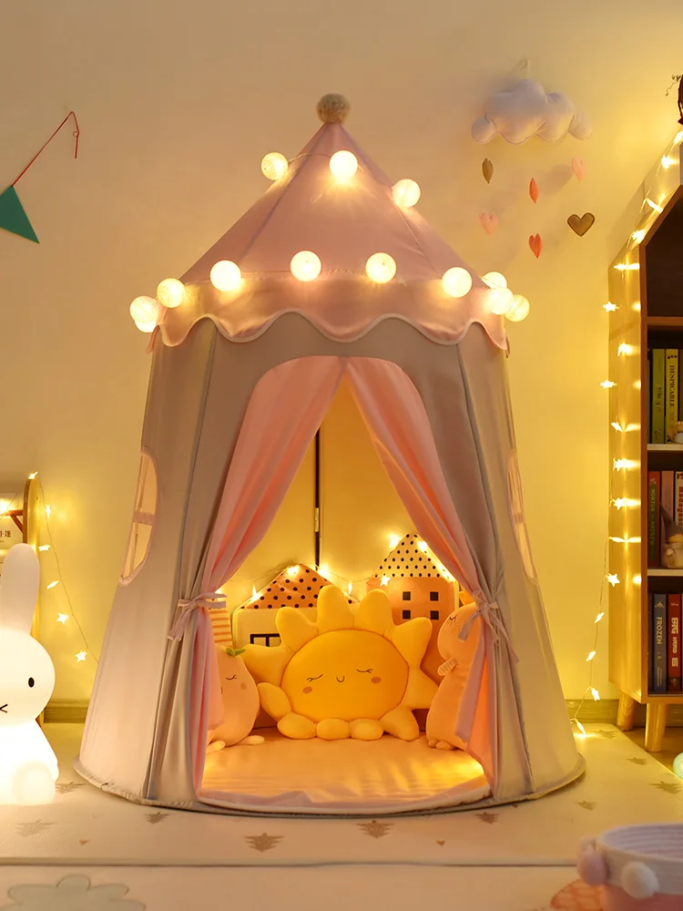 

Portable Second Opening and Closing Baby Children's Tent, Indoor Home Baby Play House, Girl Princess Castle Dollhouse