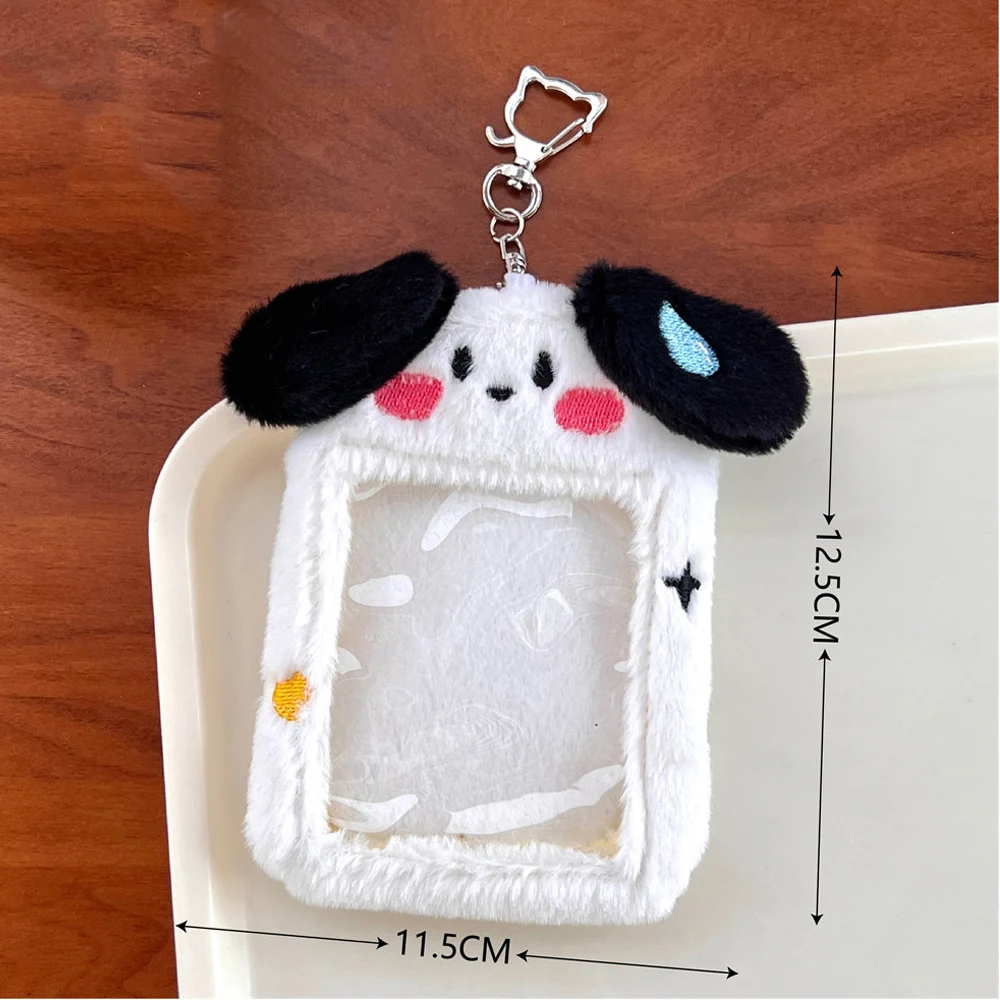 

Cartoon Animal Shape Kpop Photocard Holder Soft Plush 3 Inch Photo Card Holder Korean INS Plush Card Cover Cute Bag Pendant New