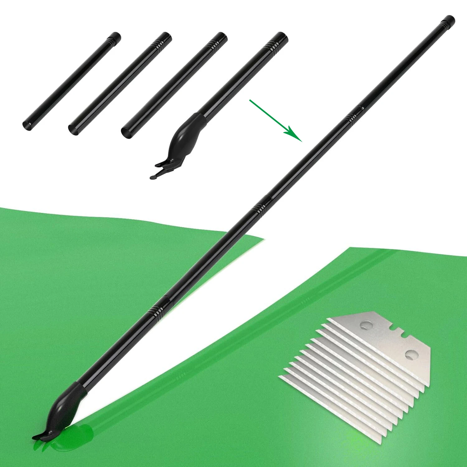 FOSHIO 63 Inch Combined Handle Long Distance Knife Cutting Tool Window Tint Decal Car Wrap Wallpaper Slitting Vinyl Film Cutter