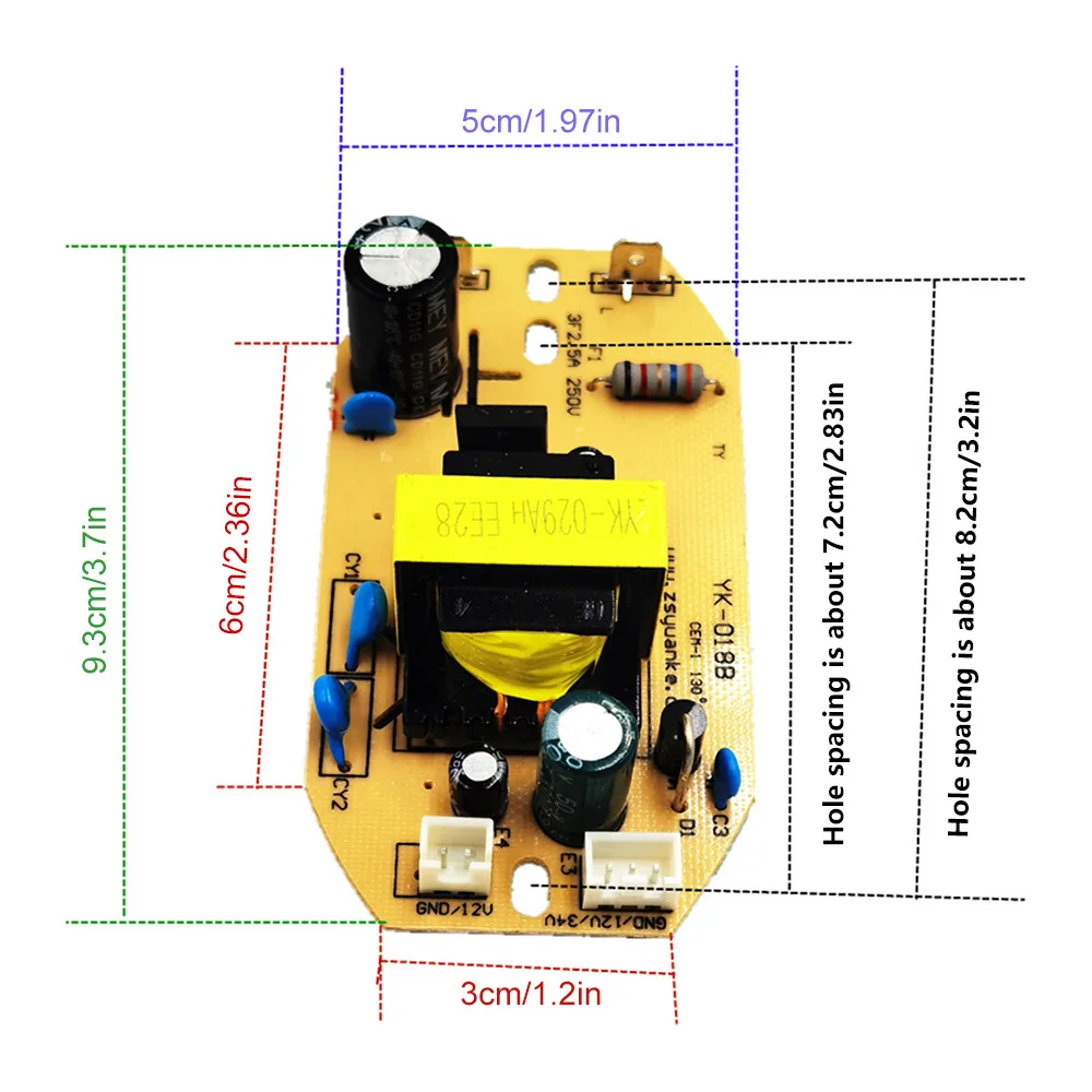 35W AC-DC 12V 34V Universal Humidifier Board Replacement Part Component Atomization Circuit Plate Control Power Supply Module