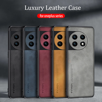 One Plus 10t 10r 9r 11r 2v Luxury Sheepskin Leather Case For Oneplus 11 Ace 2 10 Pro 9 R T 5g 9RT Men Retro Back Cover Oneplus11