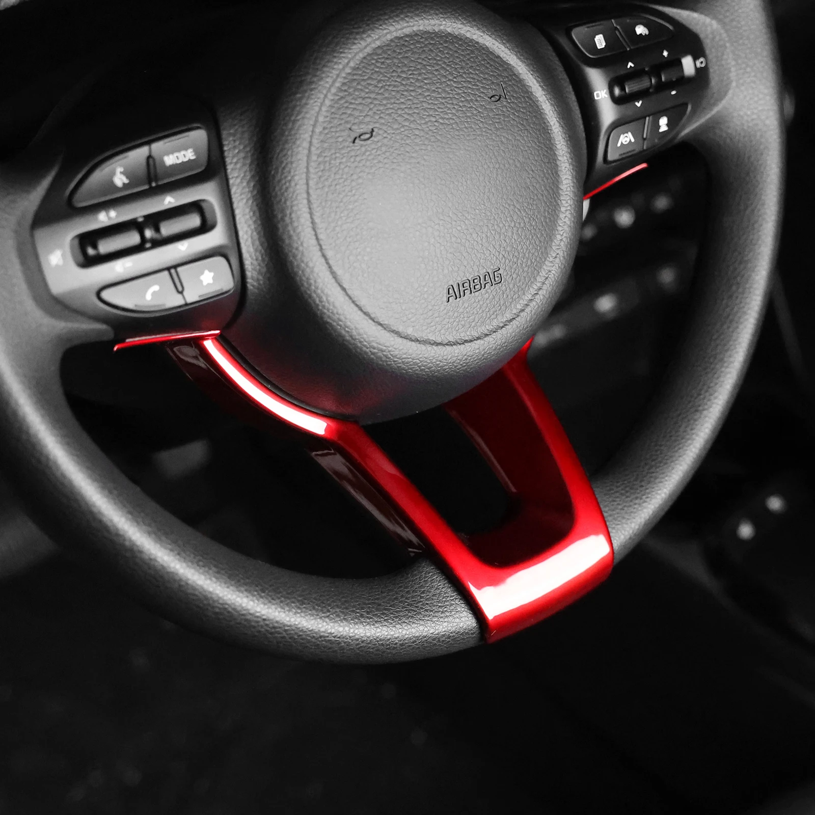 إطار غطاء أزرار عجلة قيادة السيارة ، اكسسوارات التصميم الداخلي للسيارات ، كيا مورنينغ 2020 2021 2022 2023