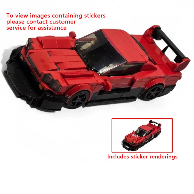 

gfdsa Speed Racing Car Model MOC Building Bricks Red Sports Car Modular Technology Children Holiday Gifts Assemble Toys Suit