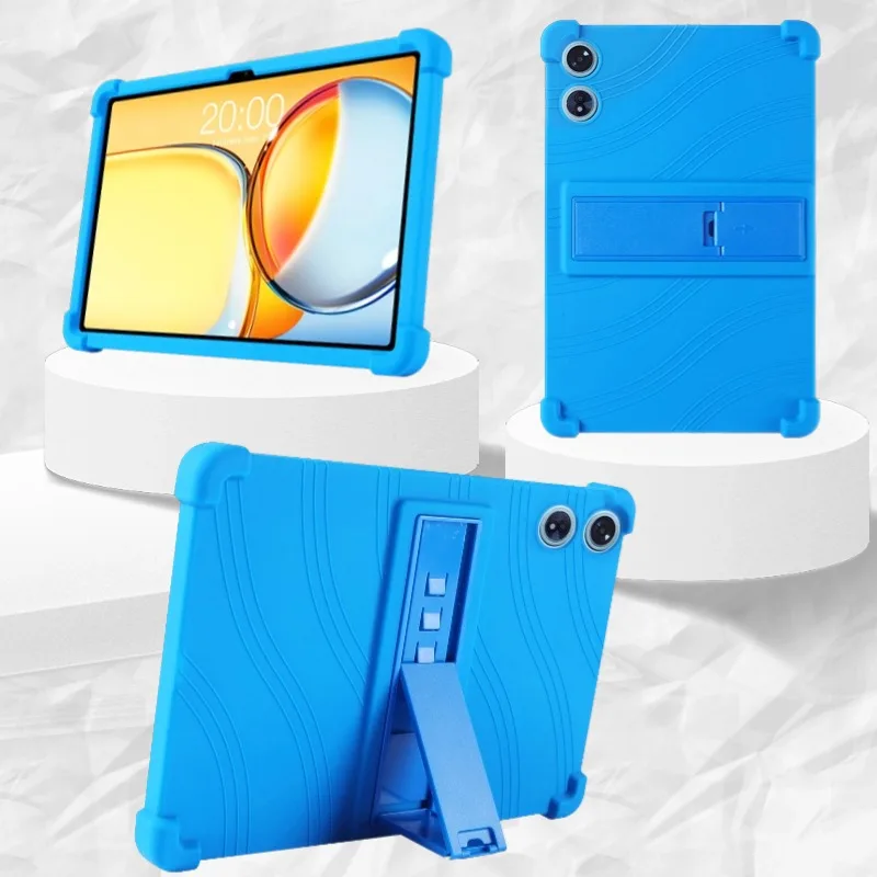 Kids Safe Soft Silicone Case Universal for Teclast P50 2026 P50Ai 11 inch Adjustable Multi-angles Stand Cover Shockproof Shell 