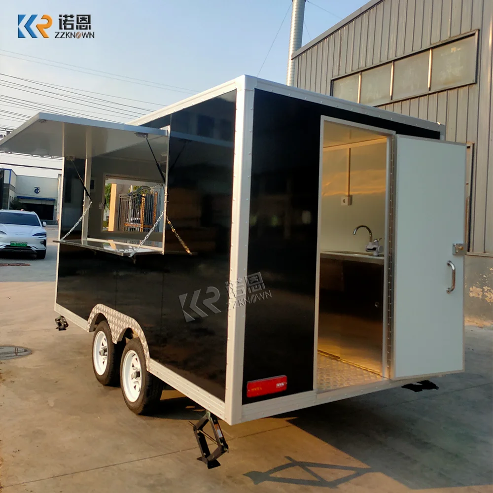 Concession Food Trailer Truck Street Taco Burger Pizza Ice Cream Coffee Cart Custom Size Mobile Food Vending Trailer For Sale