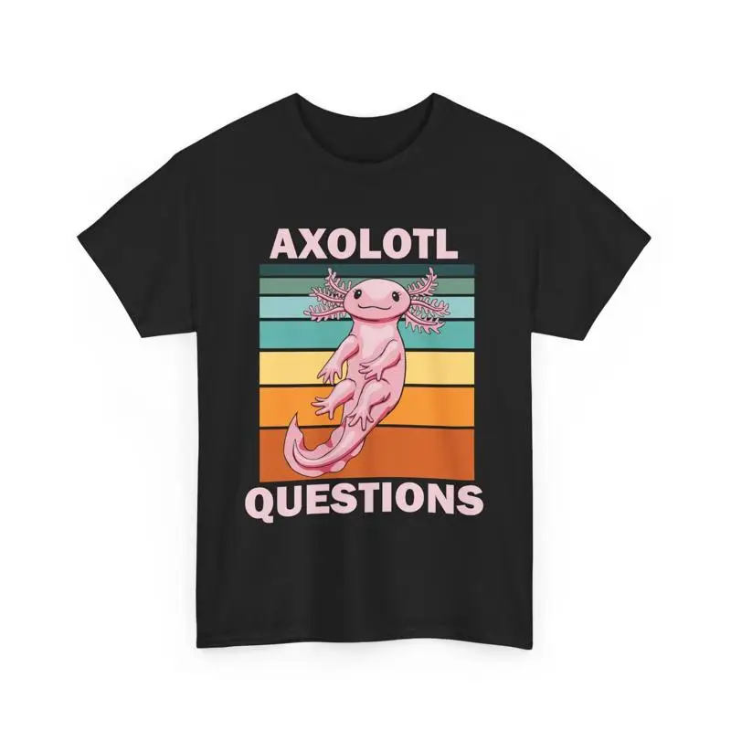 

Cute Axolotl Questions T Shirt Funny Amphibian