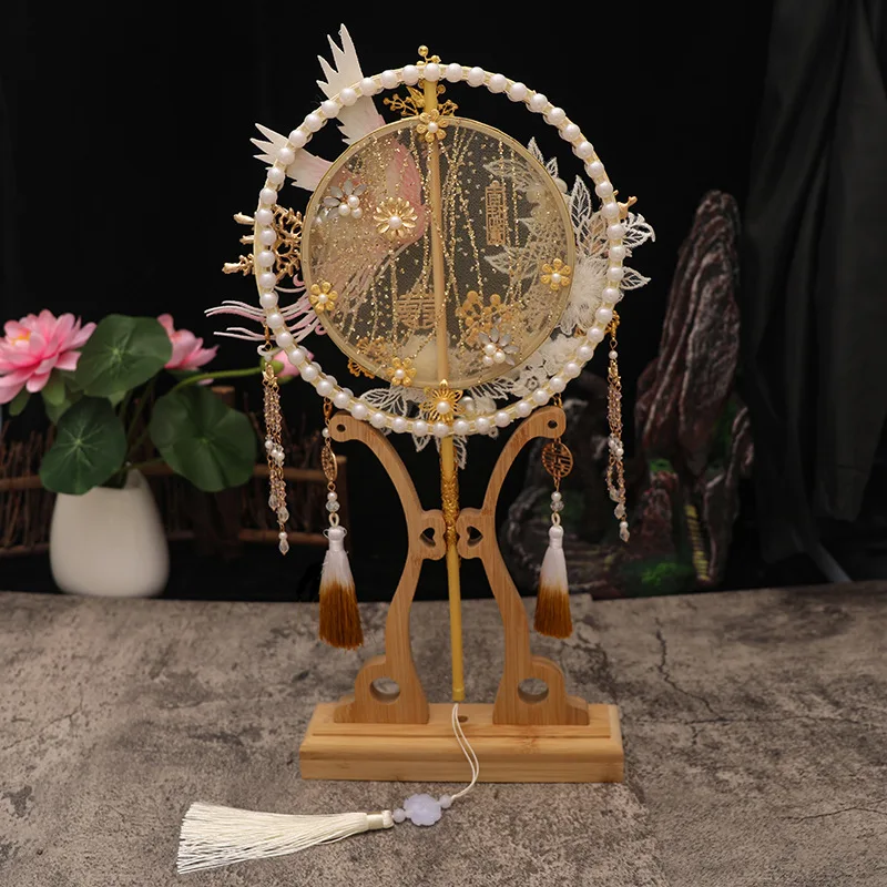 Vintage Chinese Fan,Wedding Fan for Women, Hand Held Fan, DIY Creative Wedding Gift