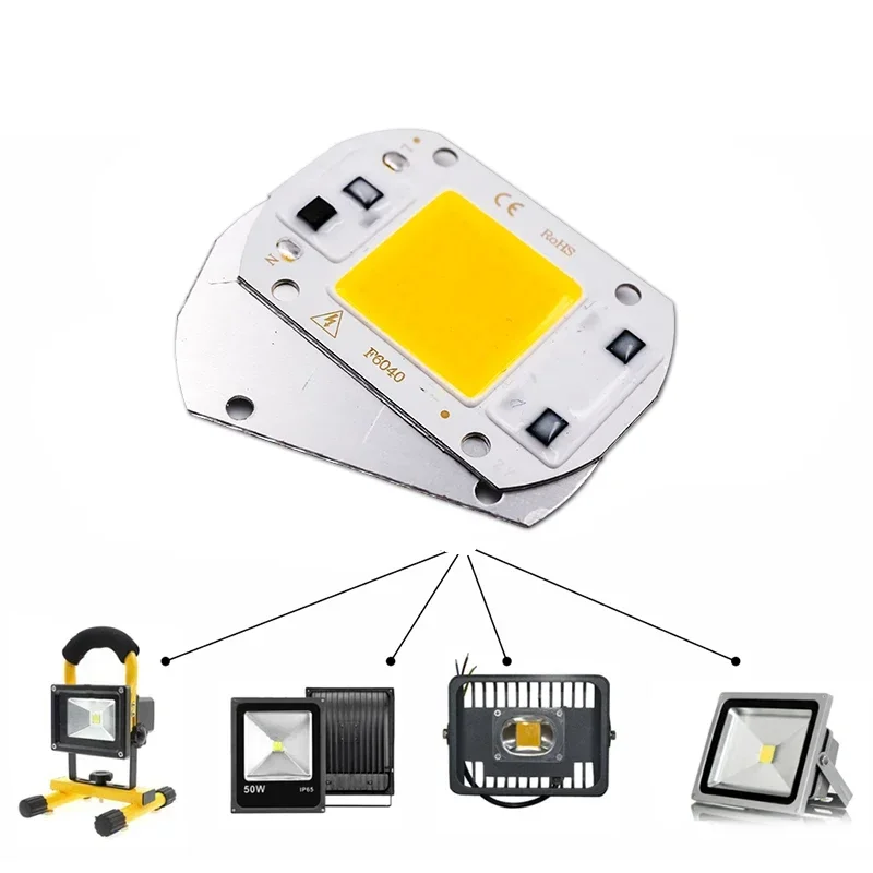 LED Chip 50W 30W 20W 10W COB Chip Lamp AC 220V 110V Smart IC No Need Driver for DIY Led Flood Light Spotlight Lampada Lighting