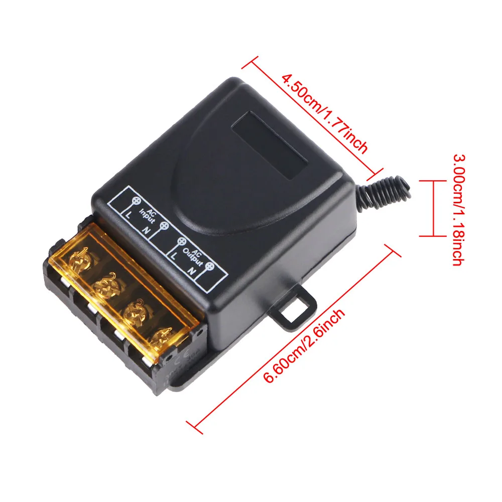 AC85-265V 30A RF433Mhz نظام التبديل الذكي مصابيح الجدار مفتاح الإضاءة التحكم عن بعد استقبال مضخة مياه لاسلكية التتابع