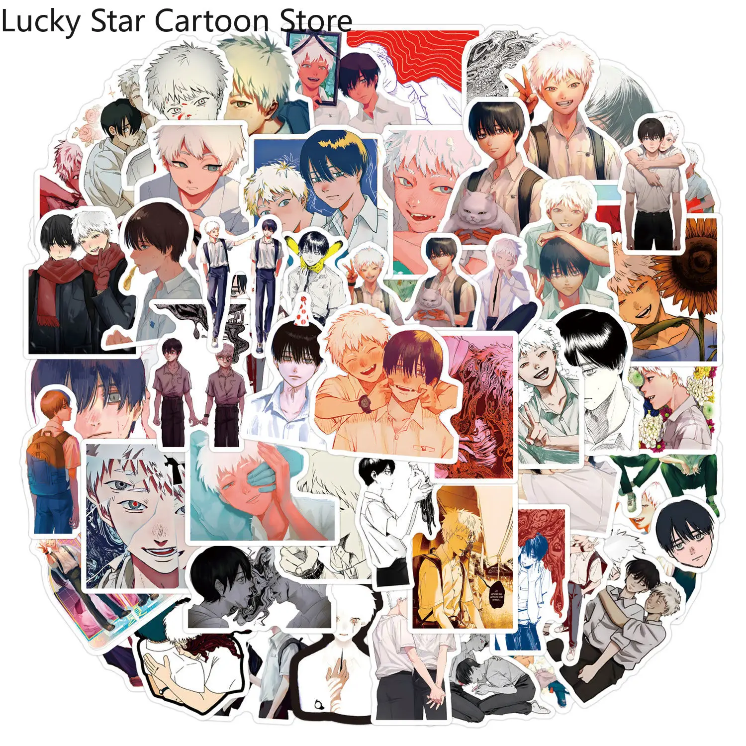 52 قطعة أنيمي الصيف Hikaru Died Tsujinaka Yoshiki الكرتون ملصقات صناعة يدوية الأمتعة المقاومة للماء الهاتف المحمول المقرب مائي دي
