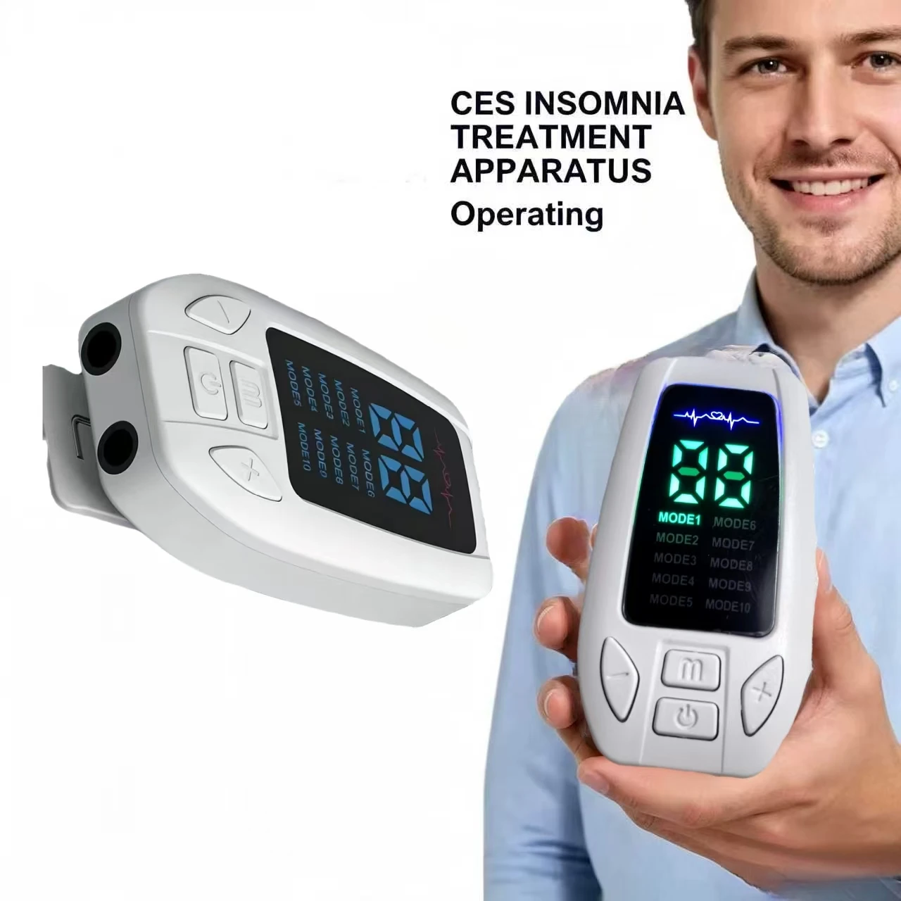 Professional Portable tVNS Vagus Nerve Stimulator Ear Clip, Non Invasive Device for Fast Anxiety Depression Relief Home Use
