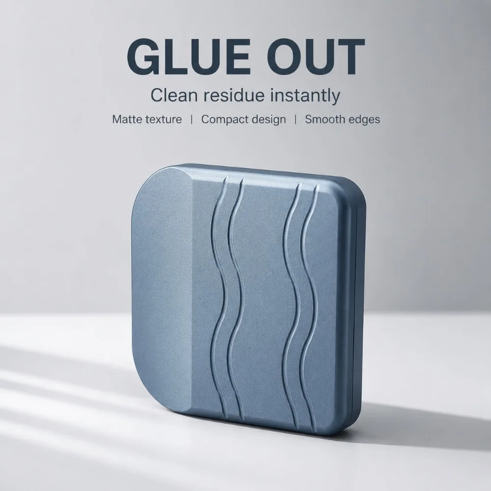 Blue Wave Groove Magnetic Aluminum Alloy Double Edge Razor Blade Holder Portable Metal Storage Clip For Barber Phone Repair