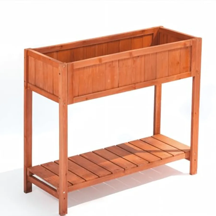 

Premium Fir Wooden Raised Garden Bed with Four Legs for Backyard and Balcony GardeningSuitable for Indoor and Outdoor use Botto