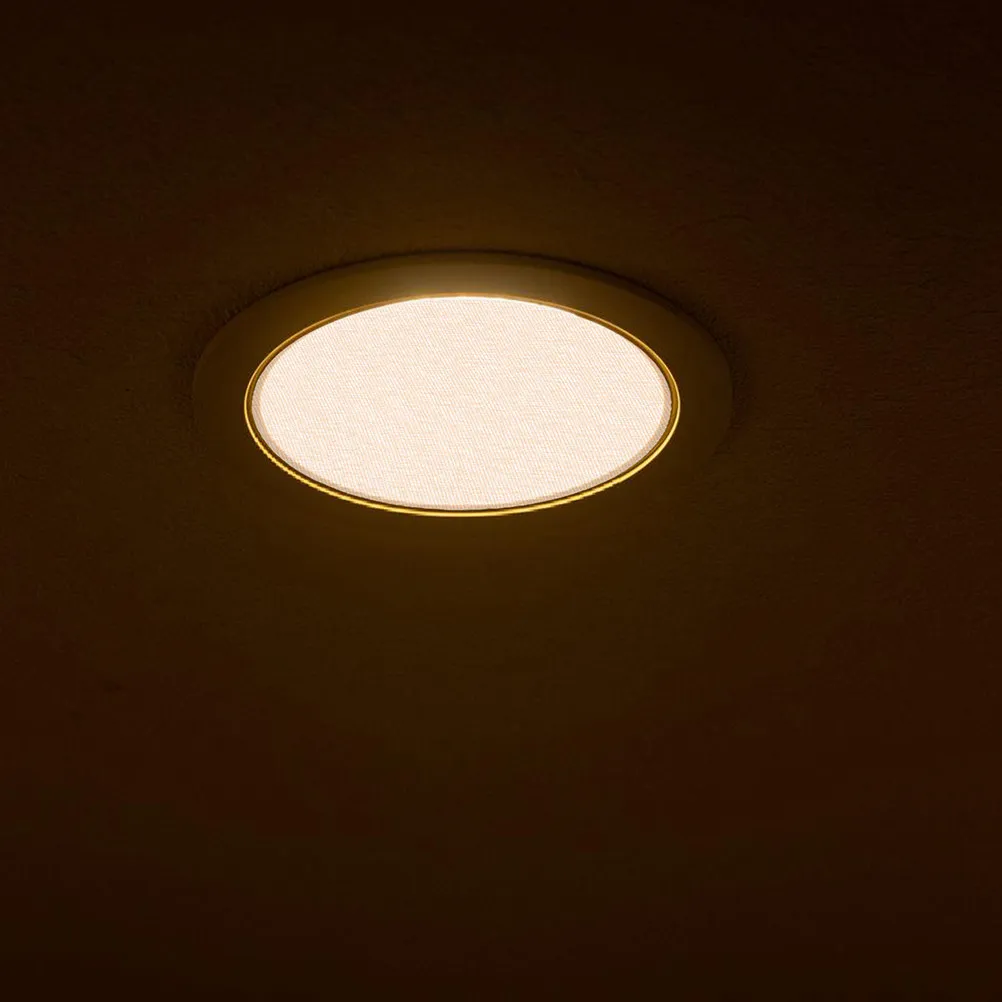 2Pcs Ceiling Lamp Shade Diffuser Soft Light Fabric Cover Heat-Resist Anti-Glare for Nursery Bedroom Living Room LED Recessed