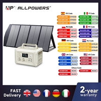 ALLPOWERS Portable Power Station with Portable Solar Panel（Included）,Pure Sine Wave 299Wh Outdoor Solar Generator Camping UPS