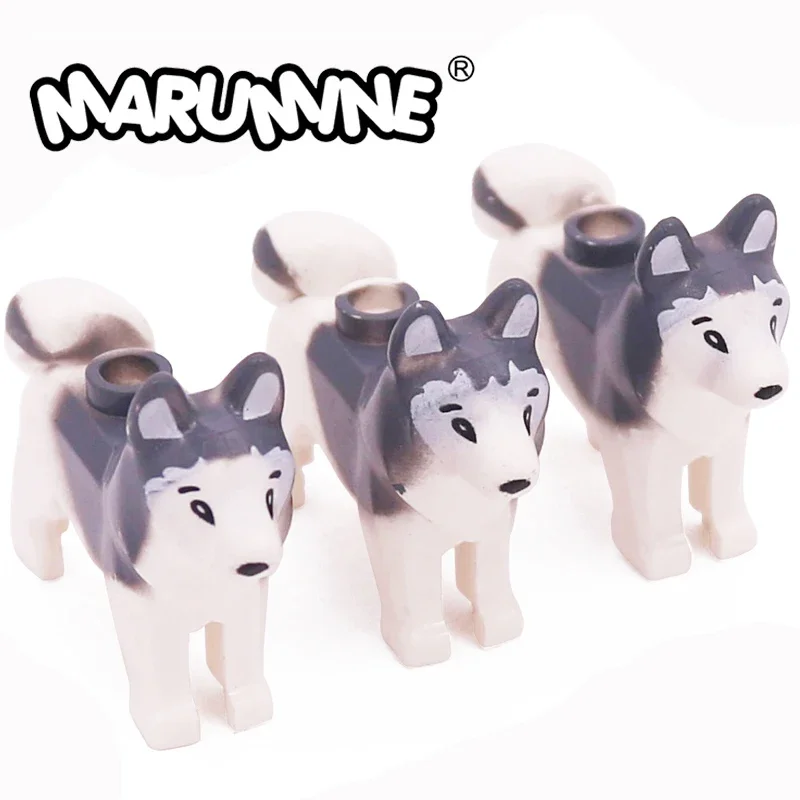 

Marumine MOC 30PCS Building Block Animal Model Parts 48812 Husky Hound Wolfdog Classic bulk Farm Ranch Toy Accessories DIY Gifts