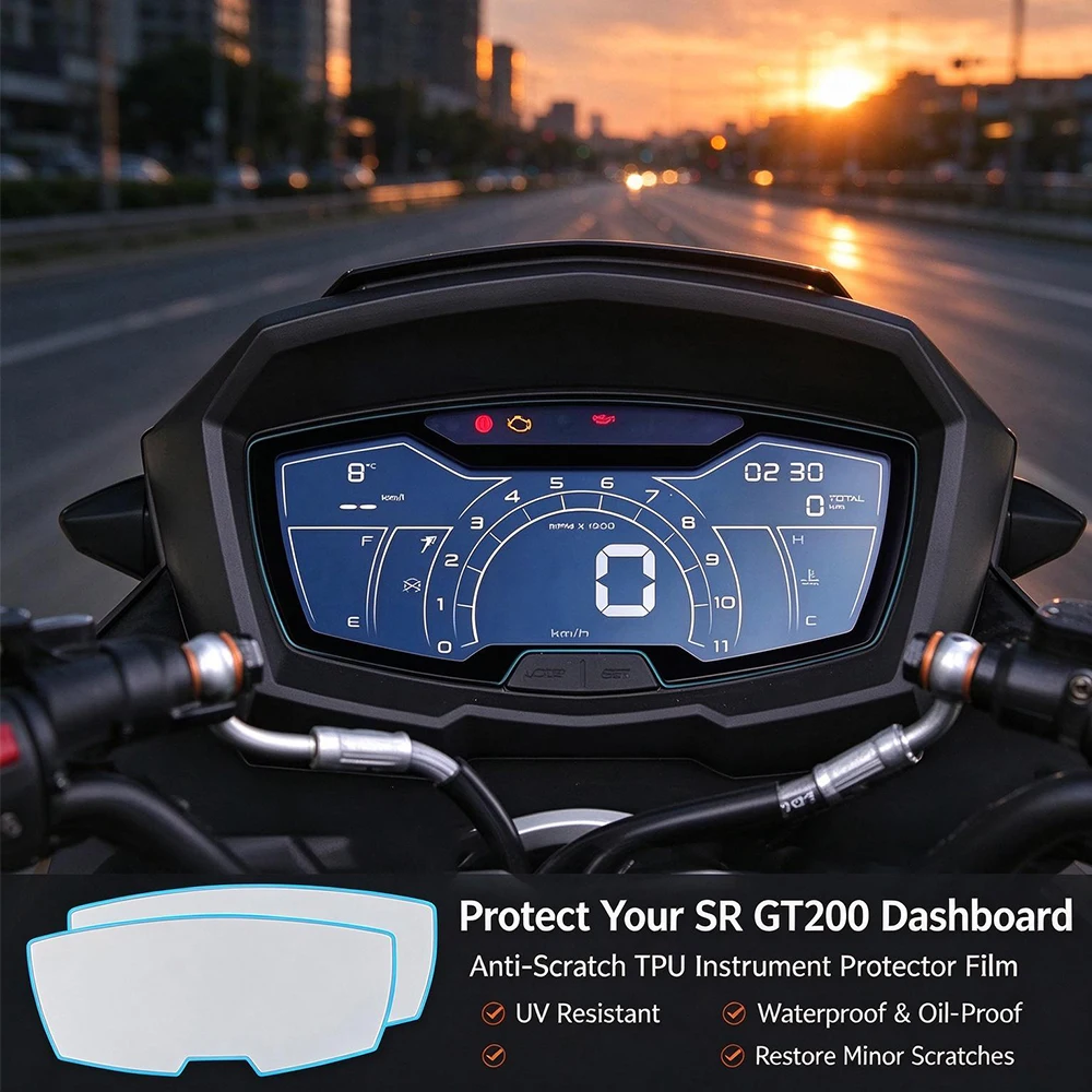 SR GT 200 TPU Instrument Screen Protector For Aprilia SR GT200 2022+ Anti UV Anti-scratch Speedometer Dashboard Protection Film