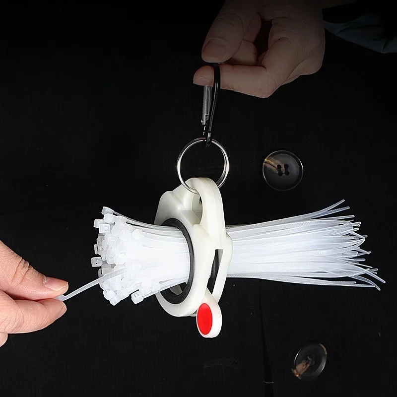 10-1pc Fluorescent Cable Tie Organizer Storage Cable Tie Holder Portable Cable Storage Tool Electrical Wire  Organizer
