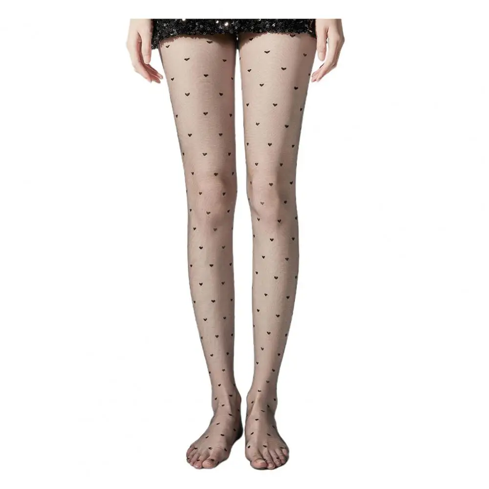 Women Pantyhose Print Ultra-thin See-through Party Mini Skirt Breathable See Through Anti-hook Ultra Thin Tights