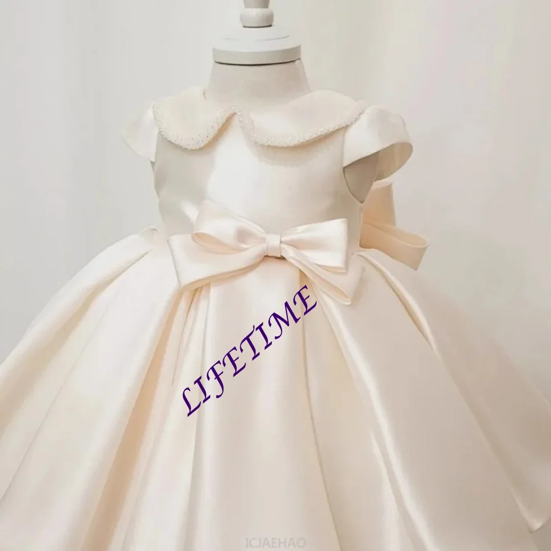 CustomizedWed Dress 2025 New Children Girls Princess Pageant Host Outfit Piano Recital Performance Gown Kids Party Birthday Form