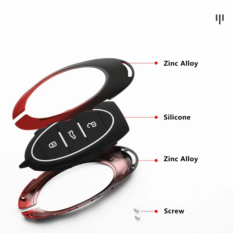 حافظة مفاتيح السيارة لـ Faw Bestune X40 T77 T55 T99 B30 B70 B70S T77pro جديد T33 M9 غطاء بعيد قذيفة حامل سلسلة مفاتيح فوب اكسسوارات #5