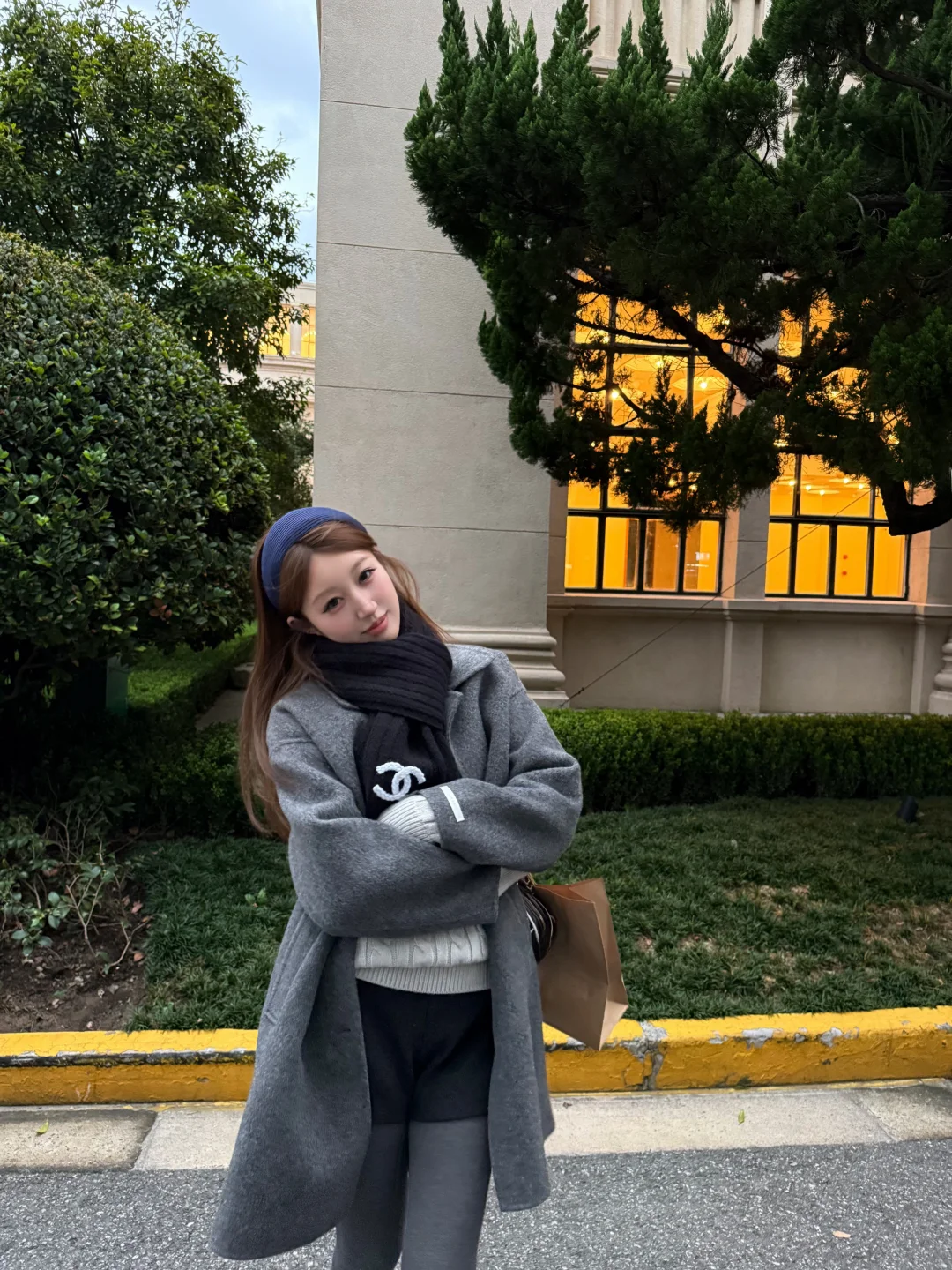 

Xue Qi Qian Myes Winter Wool Straight Leg mid High Waist Autumn Winter ort Pants Slimming Versatile Casual Trousers