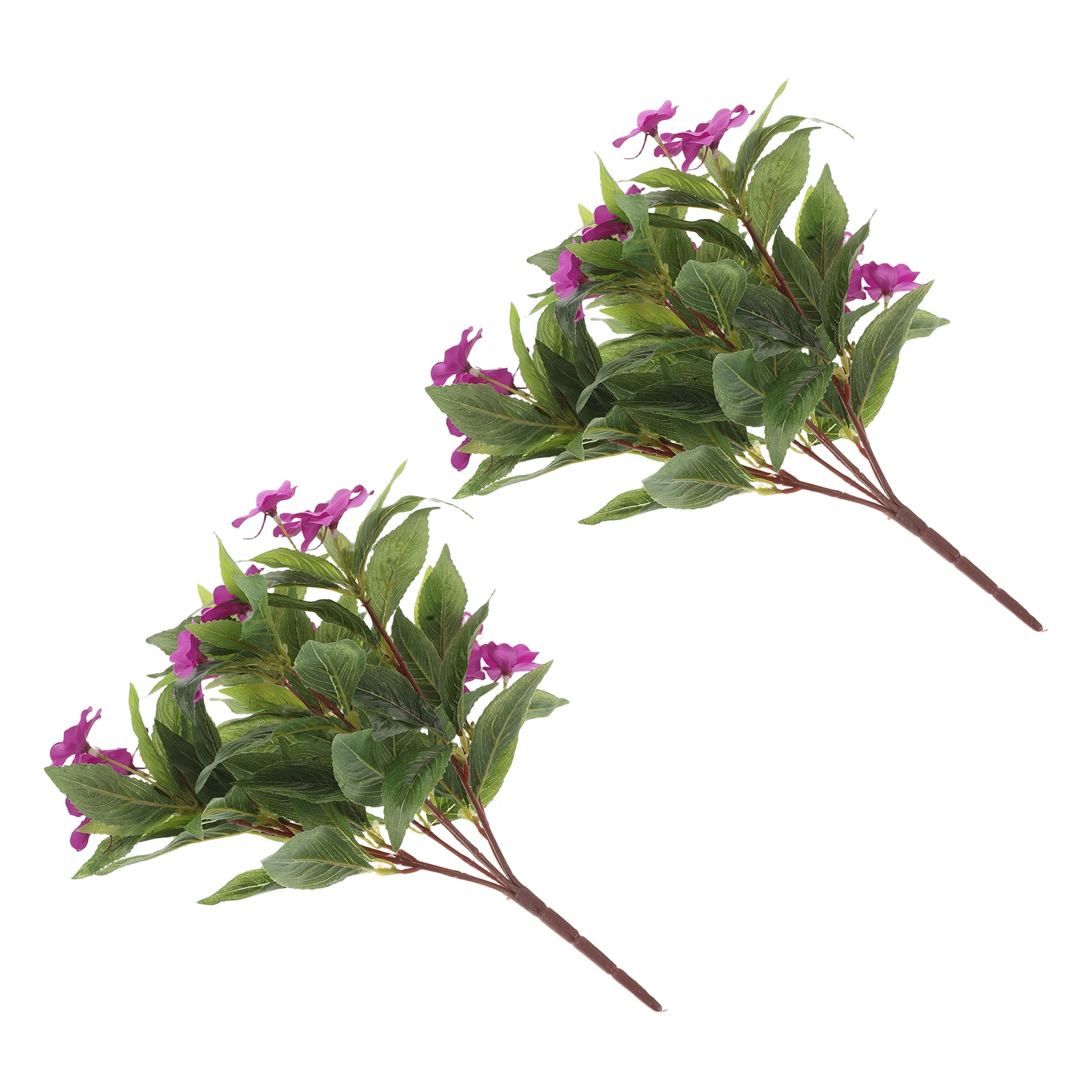 

2 Pcs Artificial Wedding Decor Purple Faux Flowers Silk Floral Arrangement Home Decor Bouquet Fake Ornament Realistic
