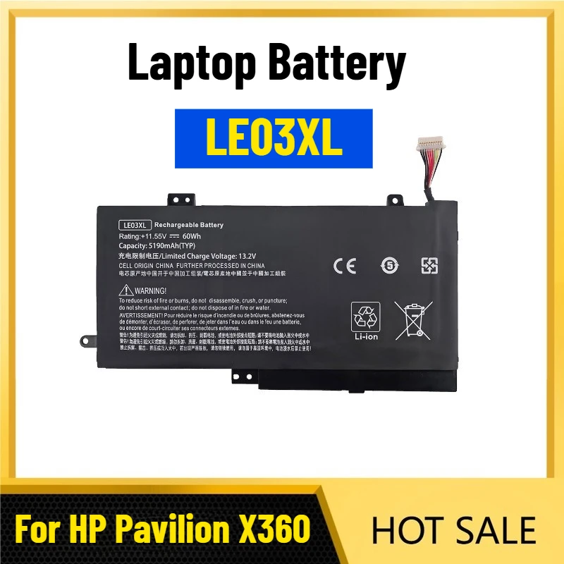 

Laptop Battery for HP Pavilion X360 TPN-W113 W114 W116 LE03XL