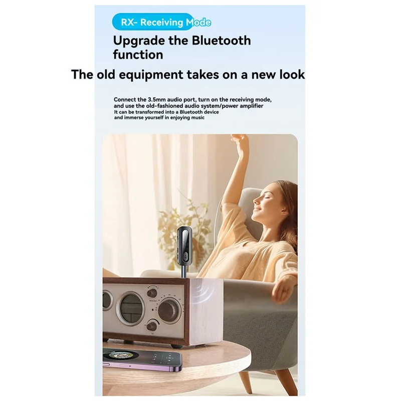 APPLIA-Audio Ricevitore Trasmettitore Adattatore Wireless 2In1 BT 5.5 Con Microfono Musica Stereo Auto TV PC Aereo