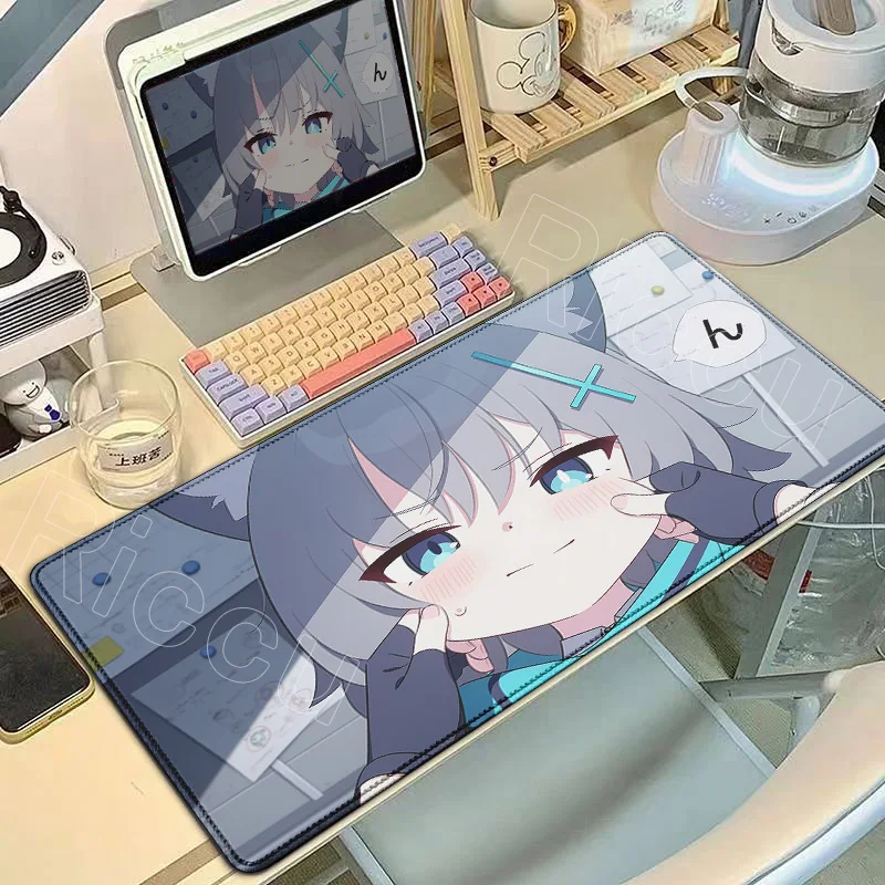 

New Cute Sunaookami Shiroko Blue Archive Anime Girl Mousepad Large Gaming Mouse Pad LockEdge PC Computer Keyboard Table Desk Mat
