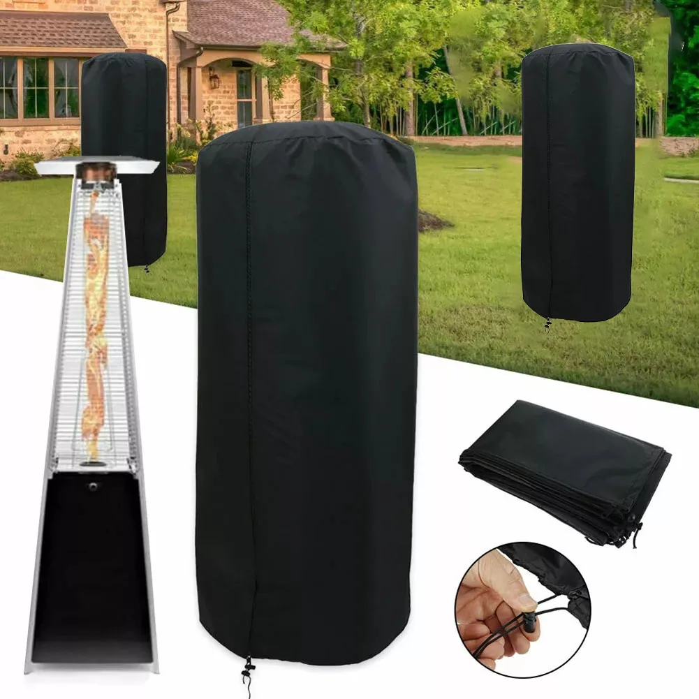 Garden Waterproof Patio Heater Cover Protective Garden Covers Adjustable Cord Convenient Storage Easy Cleaning