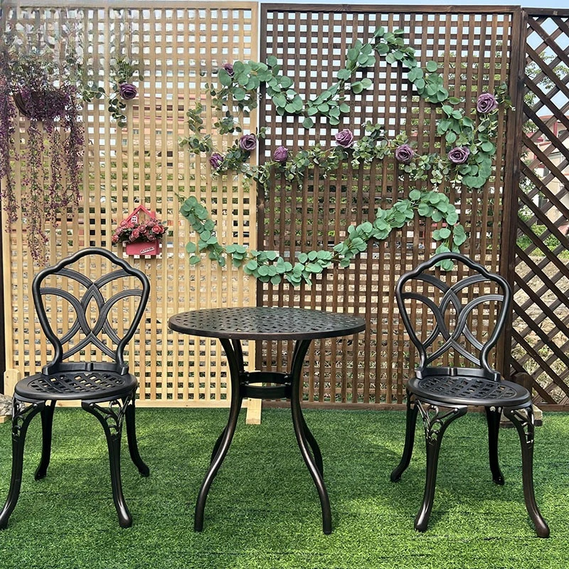 

Outdoor leisure cast aluminum tables and chairs balcony villa outdoor courtyard garden sun protection waterproof wrought iron ch