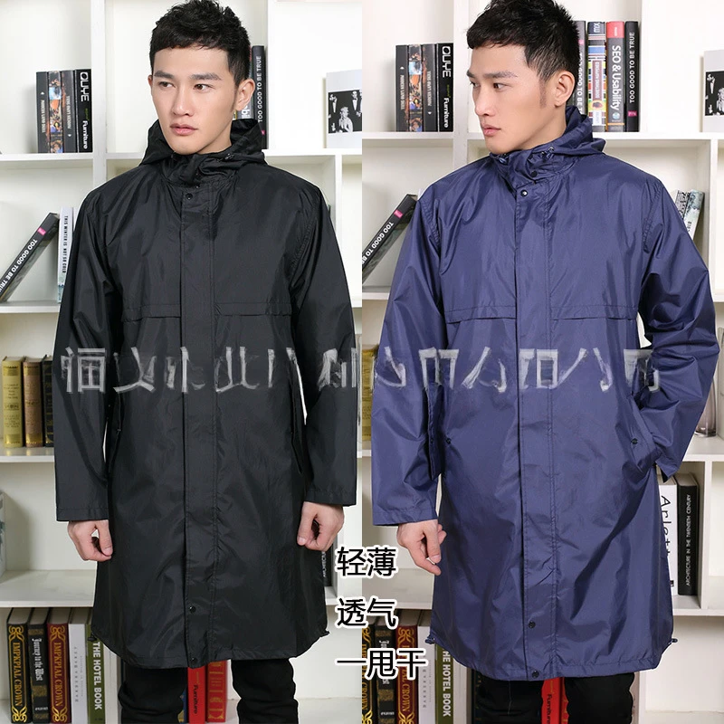 

Men's Long Walking Raincoat, Adult Korean Version, Outdoor Waterproof Jacket, Light Fashion, 1-Piece Poncho Hiking Tour