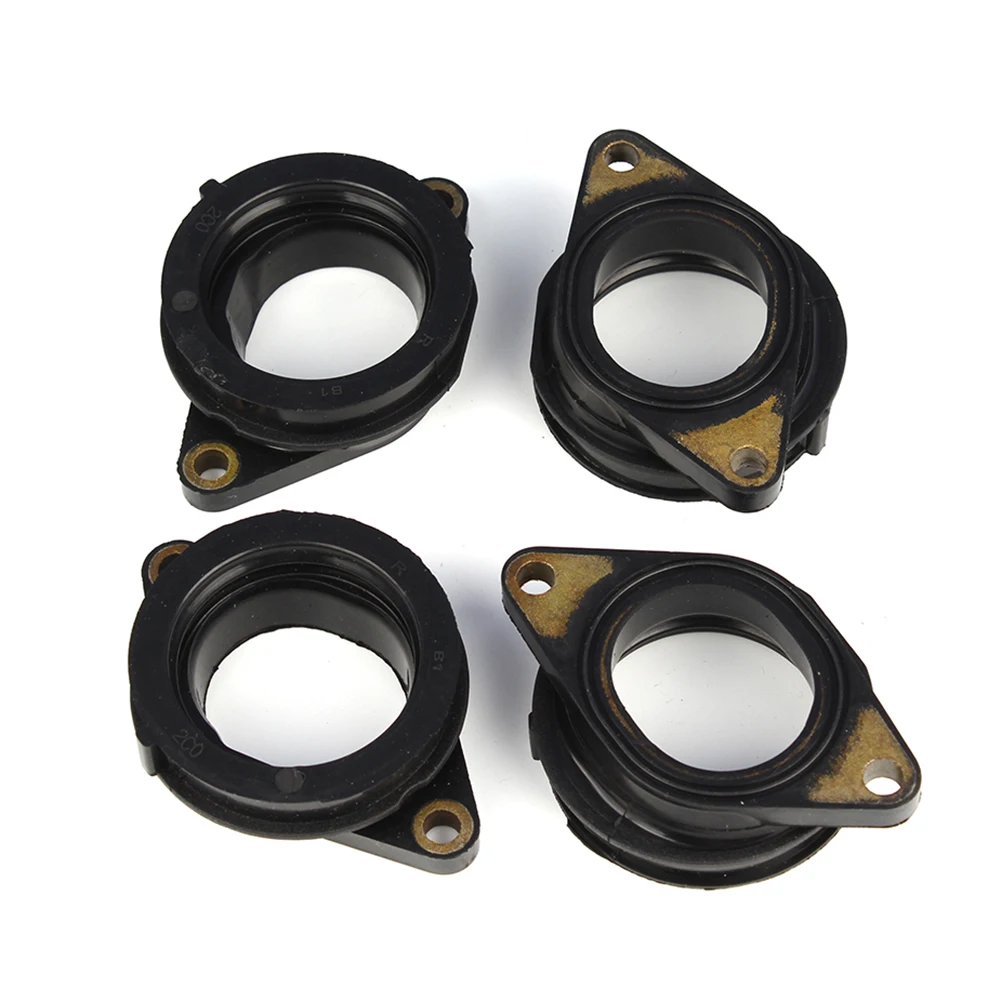 4x Motorcycle Carburetor Intake Manifold Boots For Yamaha YZF-R6 YZF600 R6 2006 2007 2008 2009 2010 2011 2012 2013-2017 14 15 16